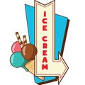 Signmission Safety Sign, 9 in Height, Vinyl, 6 in Length, Ice Cream 4 D-DC-8-Ice Cream 4